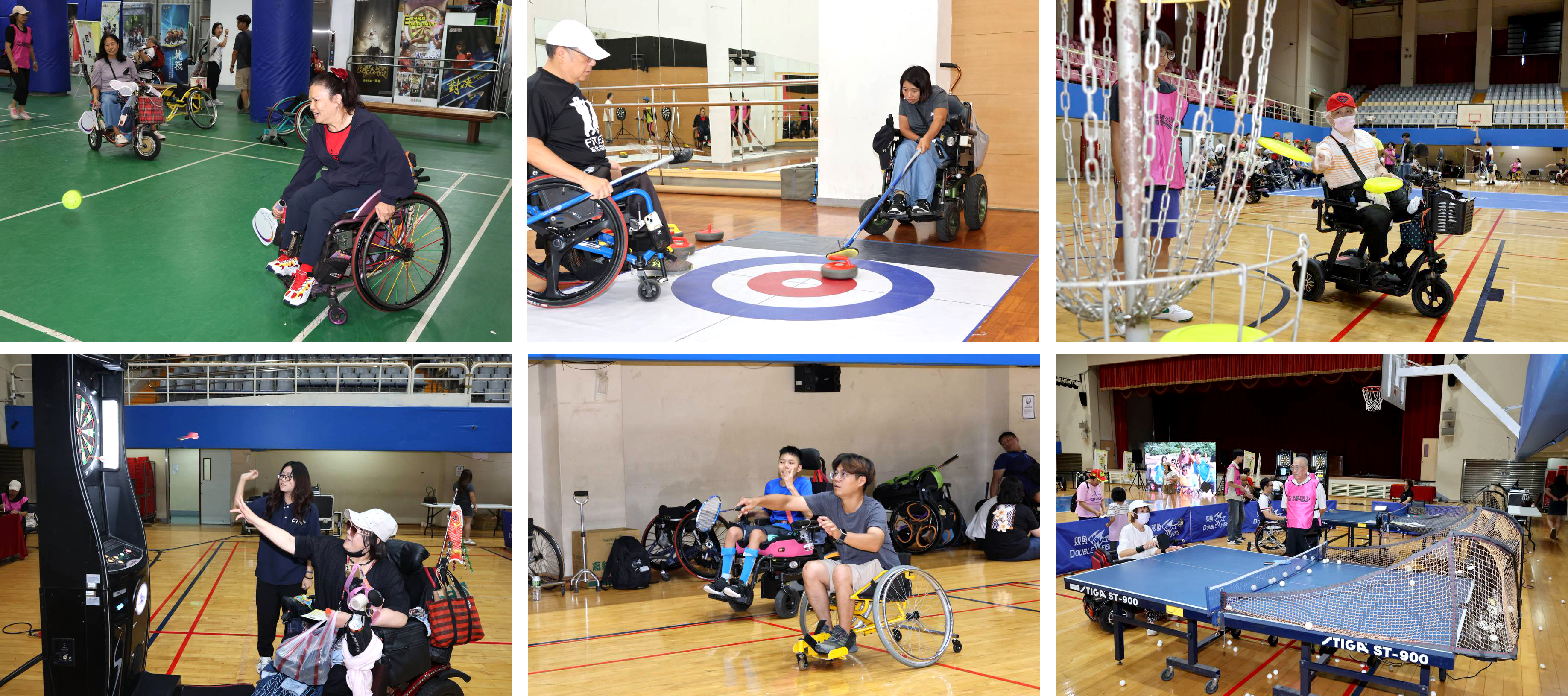 嘉年華體驗活動共計有匹克球、冰壺、飛盤、飛鏢、羽球、桌球等十項體驗，現場熱鬧非凡。