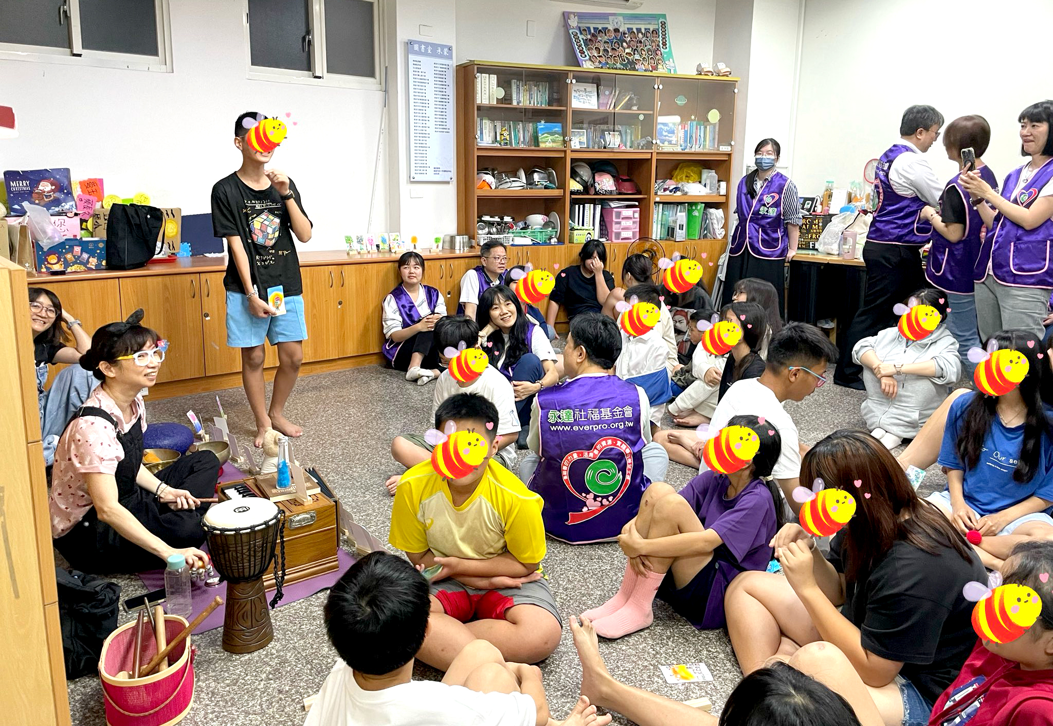 「我的心願是... 」孩子分享自己的心願卡。