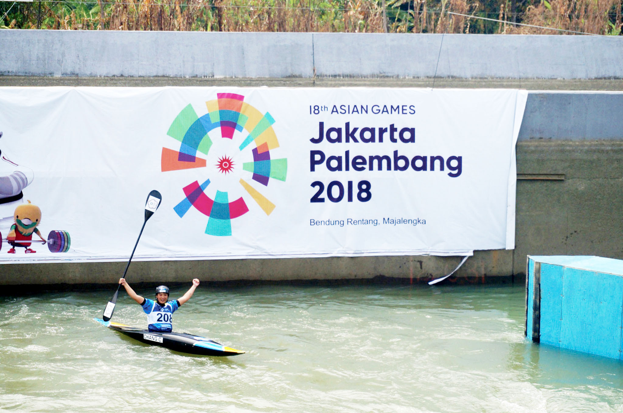 2018年亞運輕艇曲道標桿女子K1賽事中，張筑涵奪得銅牌。