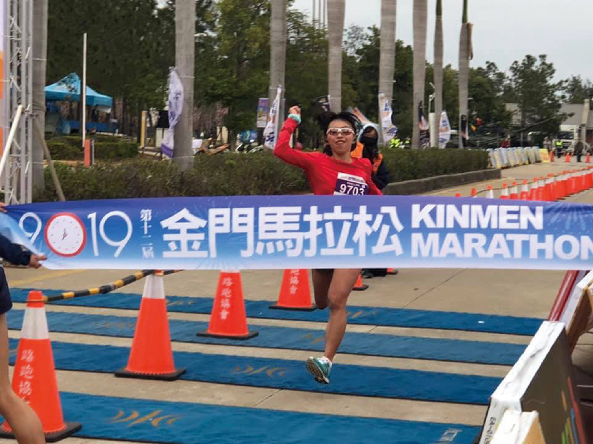 陳宇璿參加2019金門馬拉松比賽，以43分49秒的成績拿下11.2公里女子組第一名。