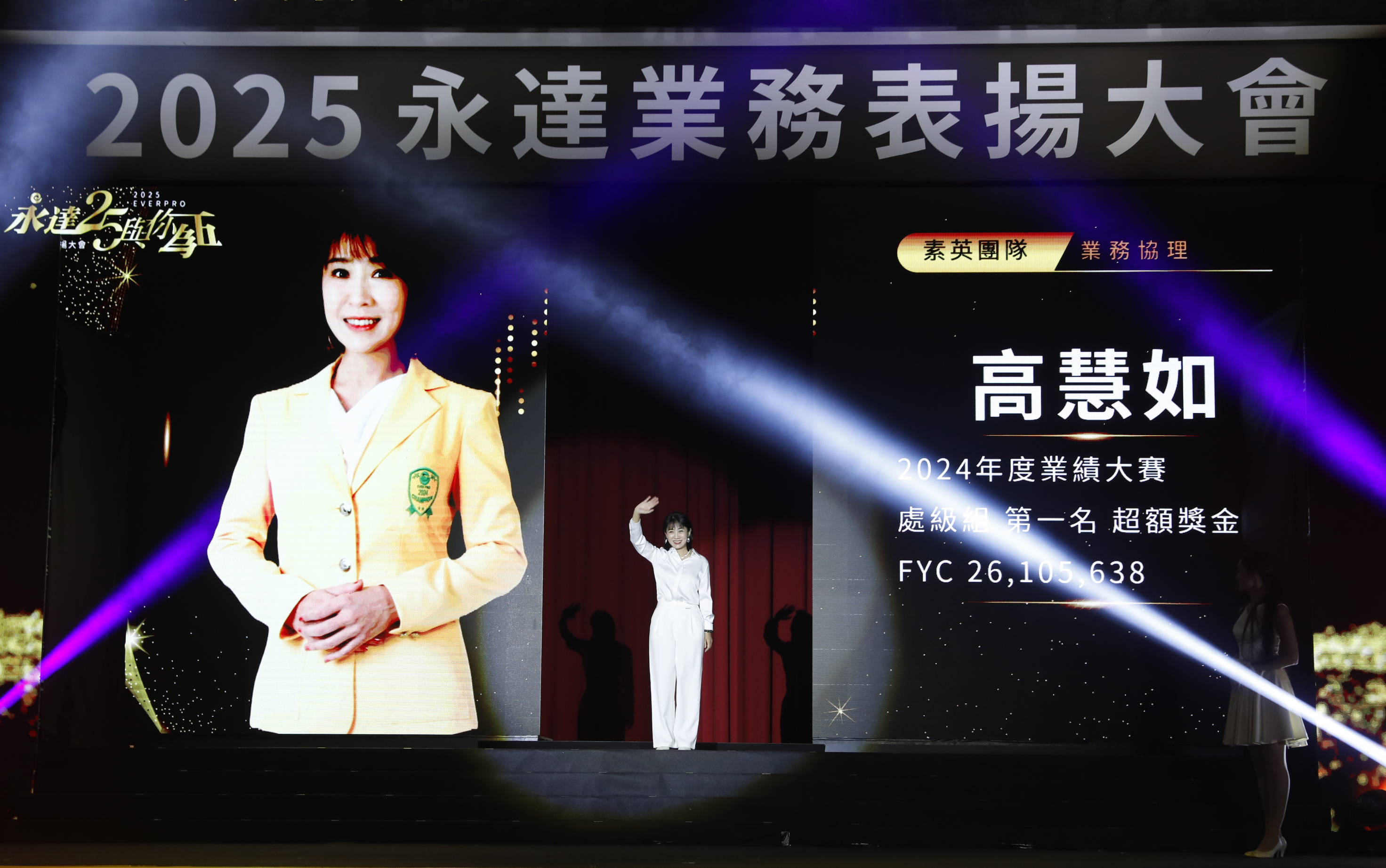 2024年度業績大賽處級組第一名高慧如業務協理。