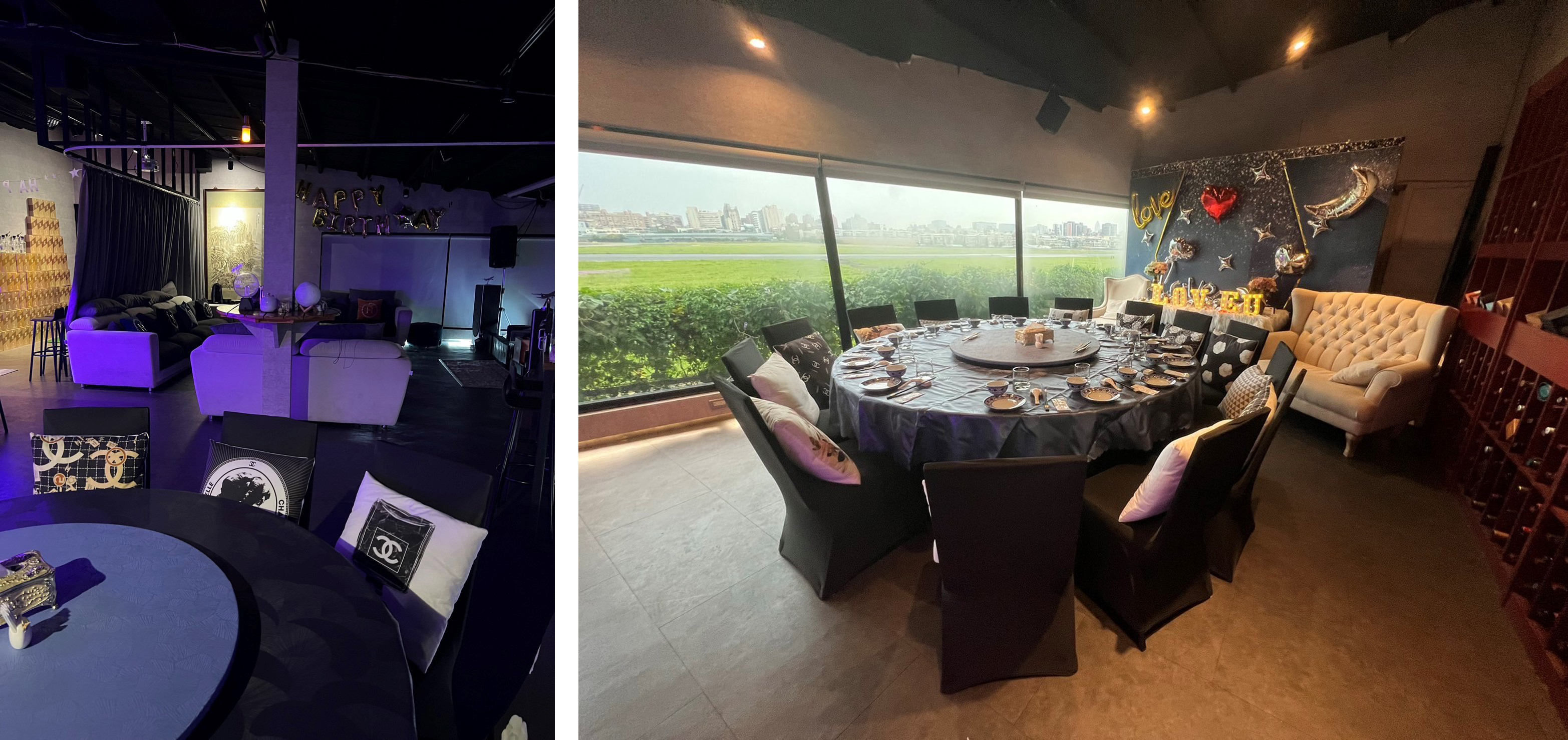 康喜客私人招待所有絕佳觀景視野，提供客戶量身訂做的餐食與酒水服務。