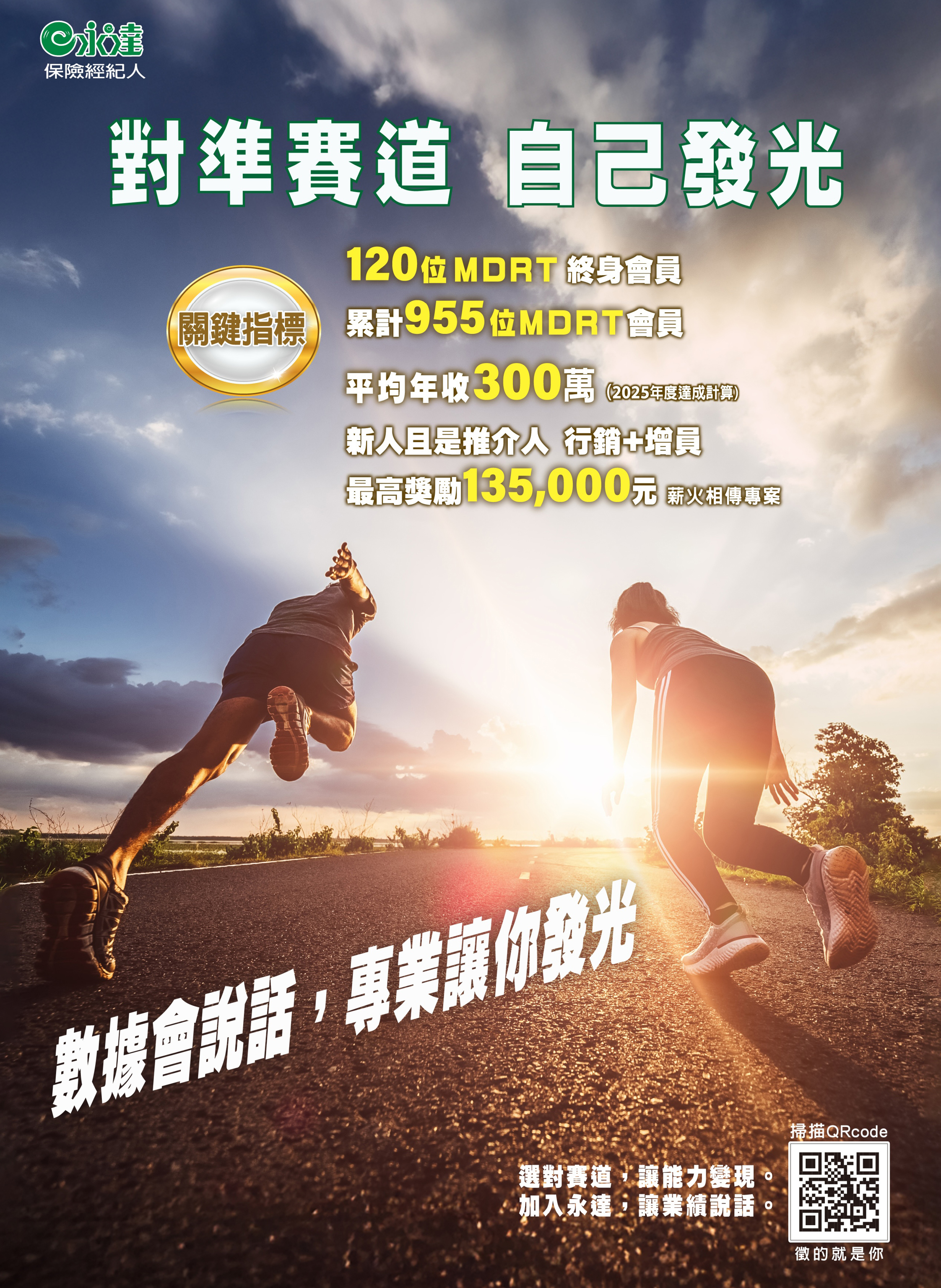 對準賽道 自己發光